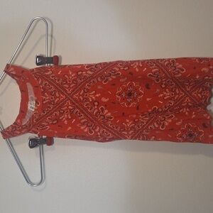 Red Paisley Tank Top